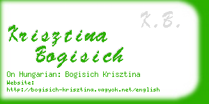 krisztina bogisich business card